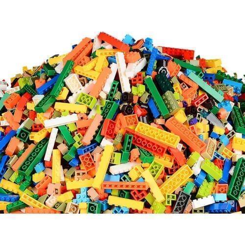 Building blocks sets 300pcs 1200pcs 2100pcs classic city creator sticker colorful bricks DIY kids educational toys for children