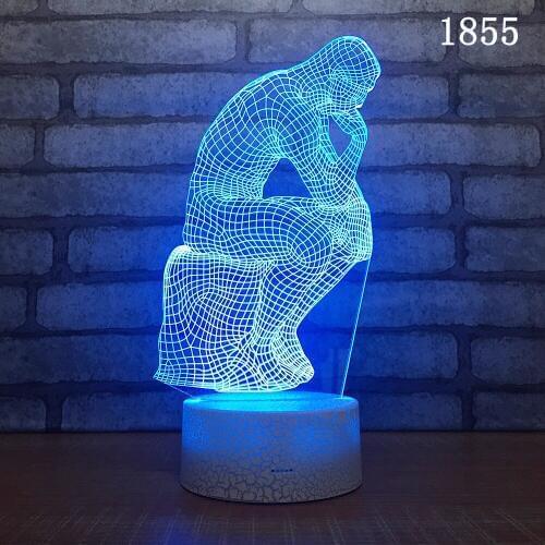 Colorful Touch Visual Light Creative Gift Decoration Table 3D Lamp Characters Childrens room decoration 3D night light