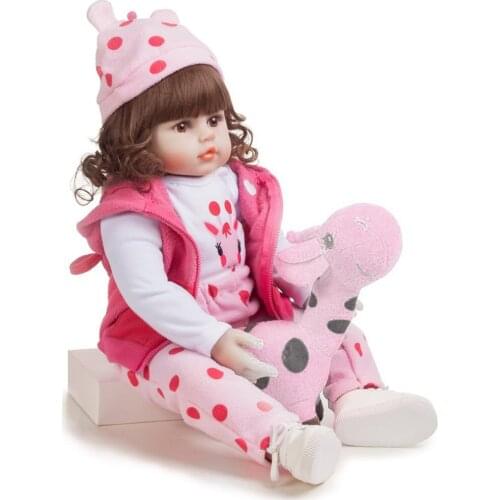 48cm Reborn Baby Dolls Cute Soft Handmade Realistic Newborn Silicone Vinyl Baby Dolls Toys for Girl Boys Kids Birthday Xmas Gift