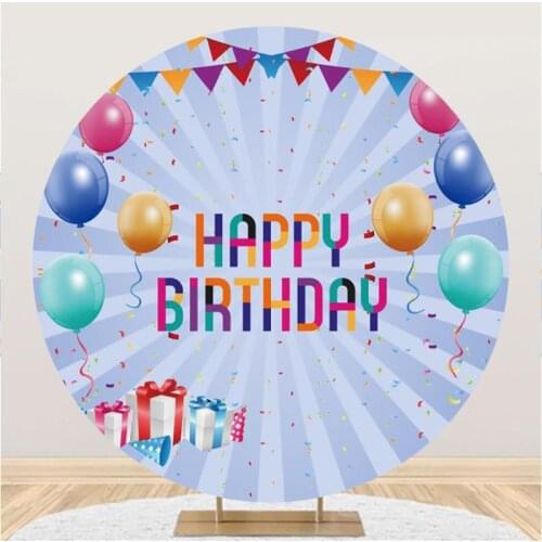 Laeacco Balloons Bunting Gifts Baby Birthday Party Customization Backdrop Photographic Photo Background For Photo Studio