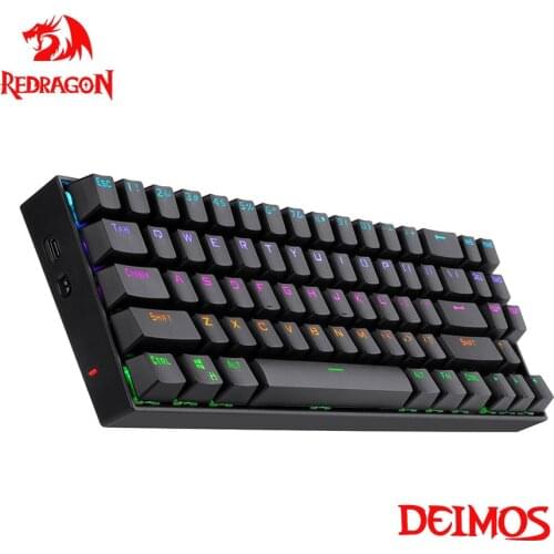 Redragon Deimos RGB USB Mechanical Gaming Keyboard 2.4G wireless Red Switch 70 Keys for Computer PC Russian us K599 KRS