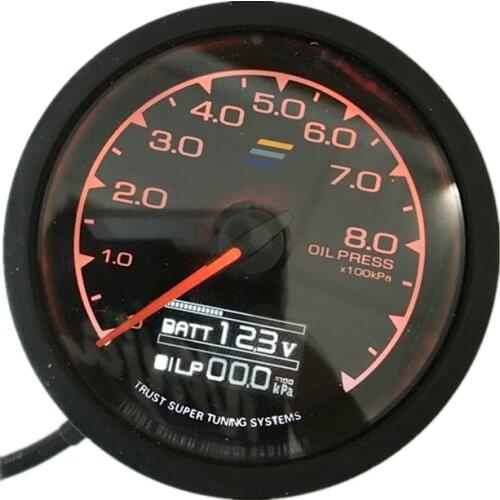 62mm 2.5" 34 Color SPSLD Gauge Multi D/A LCD Digital Display Fuel pressure Oil Temp Turbo Boost Meter with Sensor