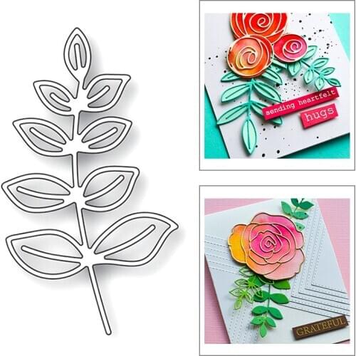 2020 New Plant Branch and Green Leaf Embossing Layering Metal Cutting Dies For Making Greeting Card Paper Scrapbooking No Stamps