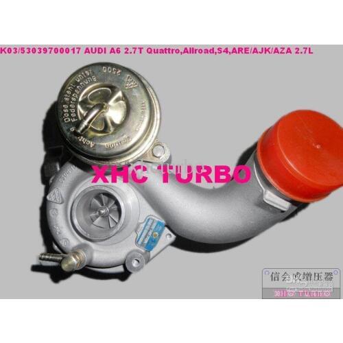 NEW K03 53039880017 Turbo Turbocharger for Audi A6 2.7T Quattro,Allroad,S4,ARE/AJK/AZA/BES/AGB/AZB/APB 2.7TT V6