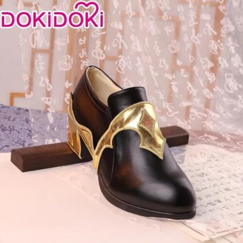 DokiDoki Game Genshin Impact Cosplay Halloween Xingqiu Shoes Cosplay Wig Genshin Impact Xing Qiu Shoes Cosplay Hair Shoes