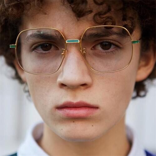 New Optical Myopia Anti-Blue Light Women Eyeglasses Fashion Square Metal Glasses Frame Classic Computer Prescription Eye Glasses