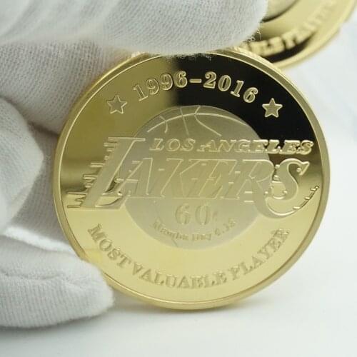 Gold Plated Metal custom American Kobe Bean Bryant Coin