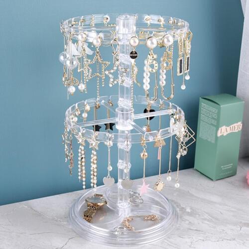 New Plastic Earrings Necklace Ring Pendant Bracelet Jewelry Display Stand Tray Tree Storage Racks Jewelry Organizer Holder