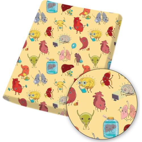 Polyester Cotton Fabric Sheet Hand-Painted Style Printing DIY Material Masks Bags Sewing Raw Materials Home Textile 45*145CM/pc