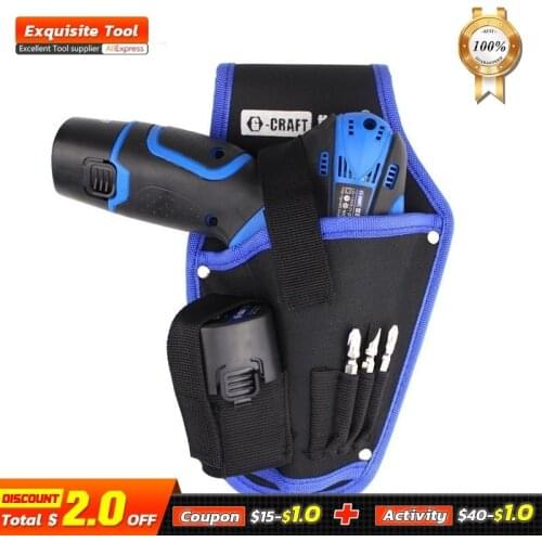 High Quality Electric Drill Waist Tool Bag Portable Cordless Holder Pouch Toolkit Electrician Screwdriver Tools Organizer Bags