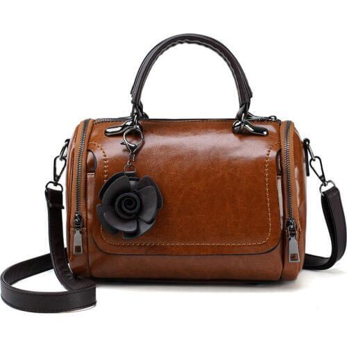 Boston Womens Bag Luxury Designer Women Shoulder Bags Oil Leather Handbags Crossbody Bag For Women Handbag Bolsas Feminina