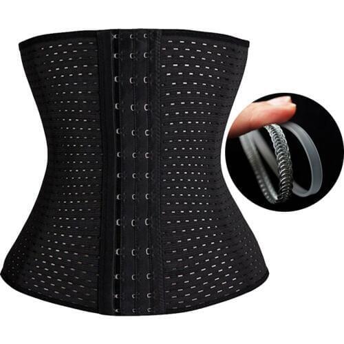 Belly Waist Trainer Corset Tummy Girdle Plus Size Steel Bone Workout Waist Cincher Women Slim Body Shaper Waist Trainer Corsets