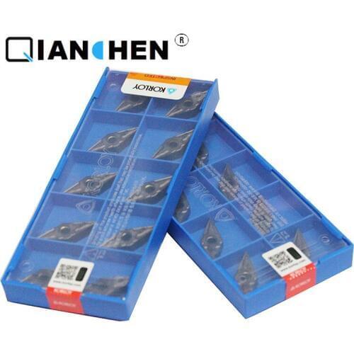 Original Korea Korloy VNMG160404-HM PC9030 VNMG160404-HS PC8110 VNMG160404-VB NC3215 (10pcs/lot)Internal turning tool Inserts