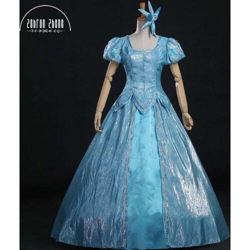 Top Quality New Arrival Ariel Princess Cosplay Costume Blue Dress For Halloween Costumes Custom-Made