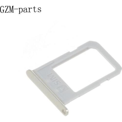 GZM-parts 1 piece Single / Dual SIM Card Tray Slot Holder Replacement Parts For Samsung Galaxy S6 Edge Plus