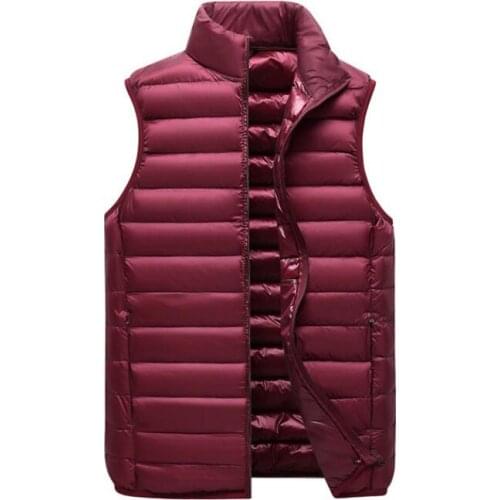 2020 Men New Autumn Warm Sleeveless Down Cotton Vest Men Winter Waistcoat Mens Vest Fashion Casual Coats Mens Clothes