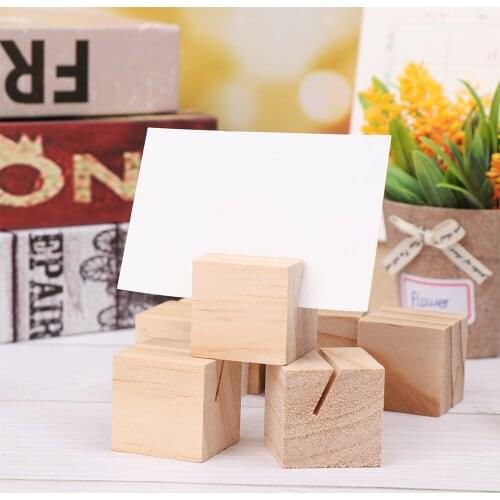 1 pcs Natural Wooden Notes Clips Photo Holder Clamps Stand Support Desk Card Messages Crafts Picture Frame Base Desktop Decor
