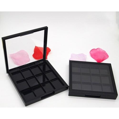 10 pcs Lip Stick Container 12 colors Lipstick Packing Box Sample Test Case DIY Cosmetic Tool Black Empty Box Eye Shadow Palette