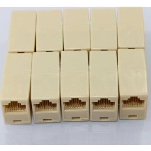 10pcs/lot Network Ethernet Lan Cable Joiner Bilateral 8 Pins Coupler Connector RJ45 Computer Netwoerk Connection Adapters