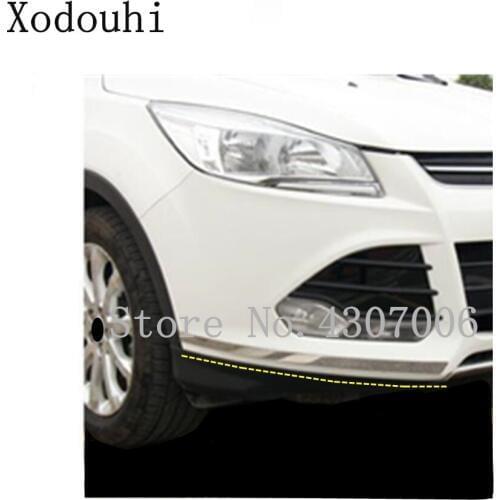 For Ford Kuga Escape 2013 2014 2015 2016 Car Stainless Steel Front Side Bumper Corner Protection Trim Frame Stick Anti-rub 2pcs
