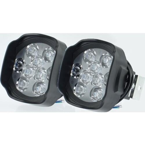 2pcs Motorcycle Headlight Scooter Fog head lamp 12V 15w 6500K LED Motorbike Moto Head Light led Super white Autocycle fog lamp