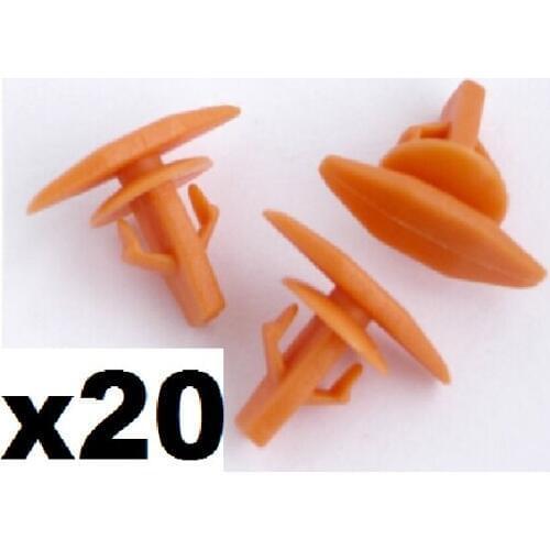 20x For Honda Rubber Weatherstrip Door and Boot Seal Clips- Orange- Civic, For CR-V etc