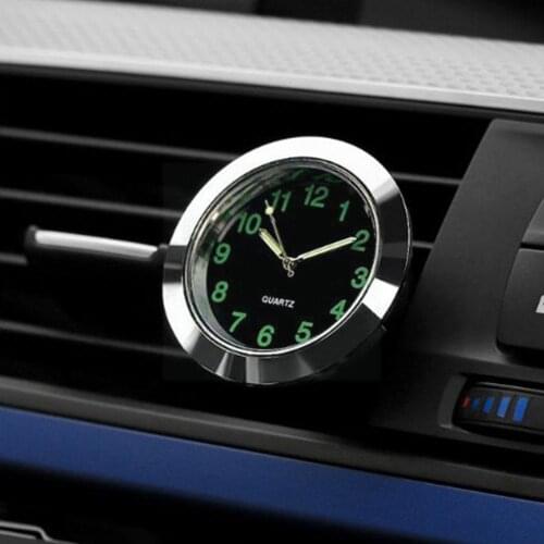 Car Clock Luminous Automobiles Internal Stick-On Mini Watch Accessories Quartz Ornament Mechanics Car Clocks Auto Digital R9Q0