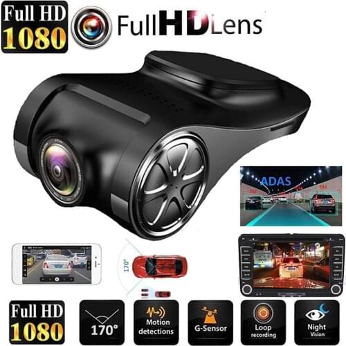 ADAS Ranging Function Car DVR Camera 1080P FHD Dash Cam Auto Video Recorder 170 Night Vision USB Car DVR For Android 4.0 Above