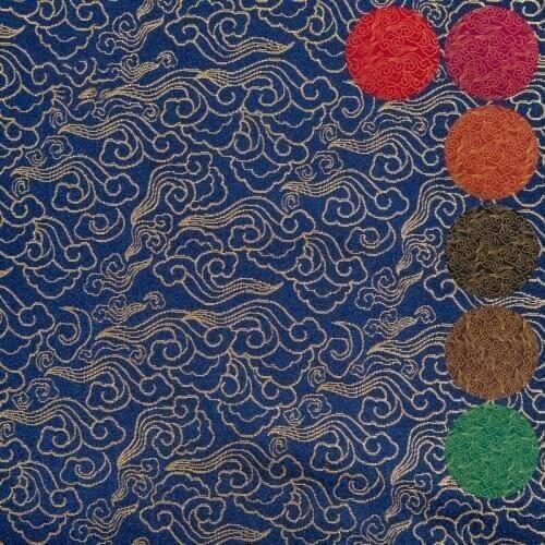 CF790 Japanese Sea Weave Chinese Traditional Silk Brocade Fabric Han Chinese Clothing Costume Kimono Cosplay DIY Materials