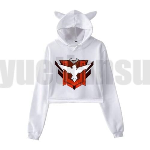 Game Free Fire Rabbi Hoodies Spring Sweatshirts Classic Print Casual Streetwear Harajuku Hoodies FREE FIRE Graphic Cat Crop Top