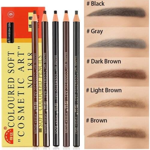 12pcs Eyebrow Pencil Longlasting Waterproof Tint Stereo Types Eyebrow Enhancers Permanent Makeup Shadows Cosmetic Pencil Tools