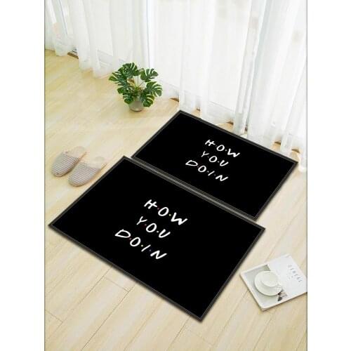 Friends Kitchen Carpet Mat Doormat Bathroom Absorbent Flannel Anti-Slip For Living Room Bedroom Rug Friend Mat Door Mats