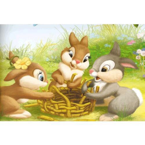 Cute cartoon rabbit The wooden puzzle 1000 pieces ersion jigsaw puzzle white card adult childrens educational toys