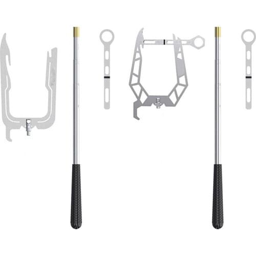 Multi-Purpose Tightener Mooring Rope Dock Hook Long-distance Threader Stainless Steel Telescopic Boat Hooks Cable Wire Guider