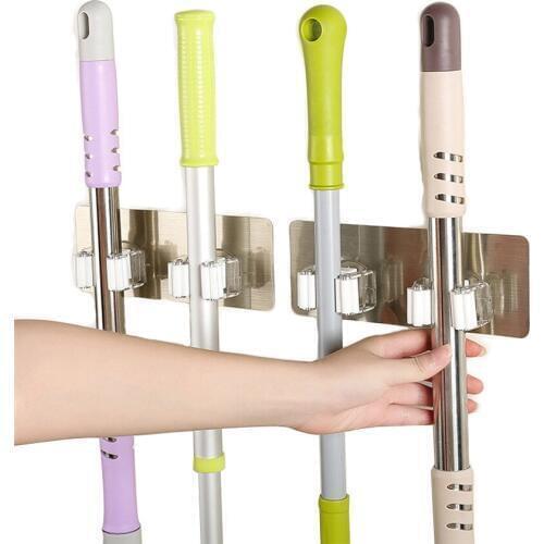 Wall Housekeeper Wall Mounted Mop Organizer Holder PP+PVC Brush Broom Hanger Storage Rack Kitchen Tool Dropshipping