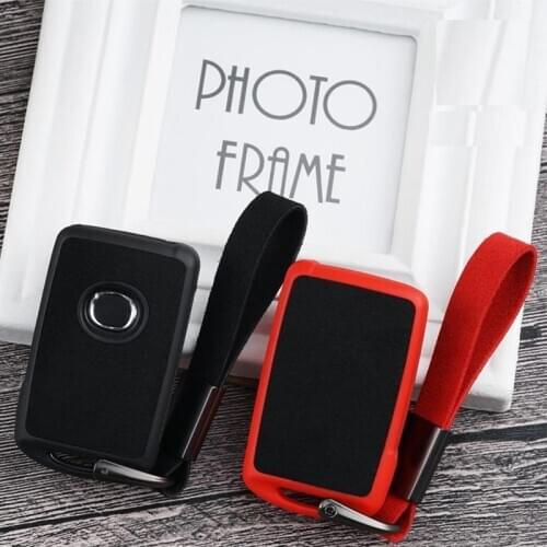 Plastic+Leather Car Key Case Cover For Mazda 3 Alexa CX4 CX5 CX8 2019 2020 3Button Smart Remote Car Key