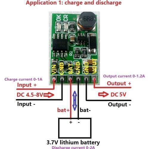 6W 5V UPS mobile power Diy Board Charger & Step-up DC DC Converter Module for 3.7V 18650 lithium battery