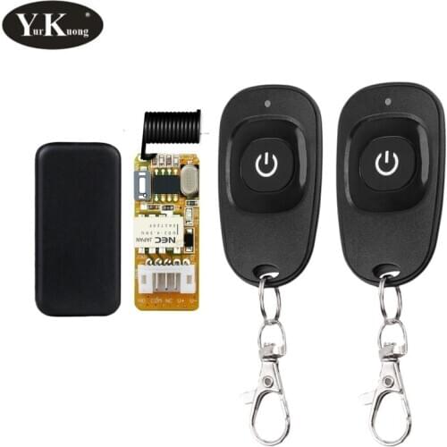 DC5V6V9V12V mini Relay Remote Control Switch Small Contact NO COM NC 2A Learning Button Wireless Remote Control Switch ASK315433