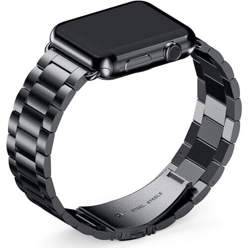 Strap for Apple Watch Series 5/4 40mm 44mm Solid Stainless Steel Metal Business Replacement Band for iWatch 38mm 42mm Bracelet