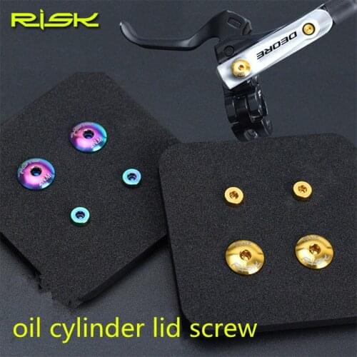 RISK Bicycle Hydraulic Brake Cylinder Bolts for SHIMANO XT M8000 TC4 Titanium Bike Brake Cylinder Oil Disc Drain Fixed Screws