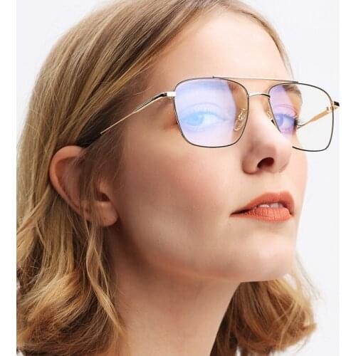 Anti-blue Light Glasses Women Classic Fashion Square Eyeglasses Frame Computer Gaming Eyeglasses Men Plastic Myopia Glasses