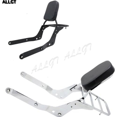 Detachable Backrest Sissy Bar w/Luggage Rack Fit Honda Shadow VT750C Aero 2004 2005 2006 2007 2008-2012