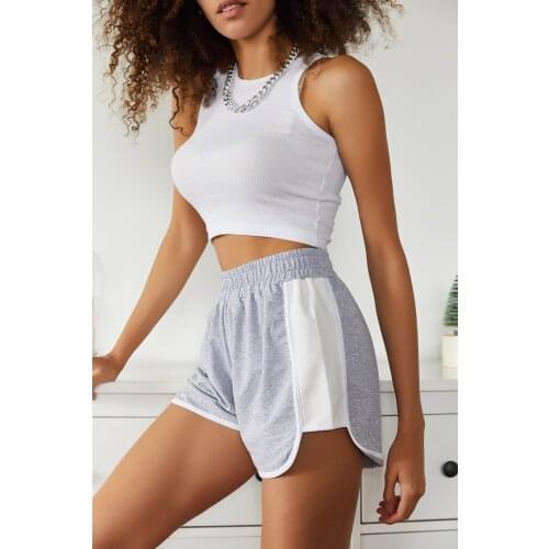 Womens Gray Garnili Shorts Fitness Clothing Bottom Clothing
