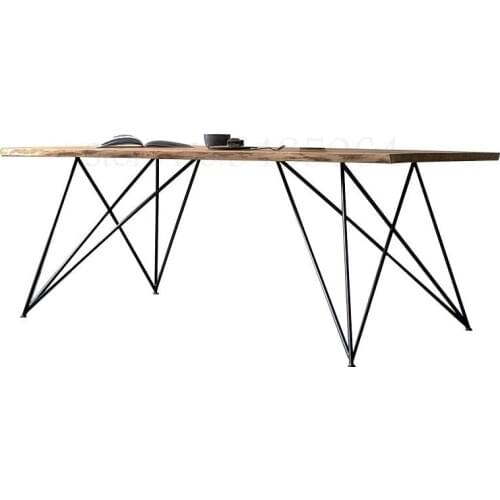 Custom Nordic Iron Desk Loft Simple Table Writing Desk Solid Wood Computer Desk Desk Computer Desktop Table Home