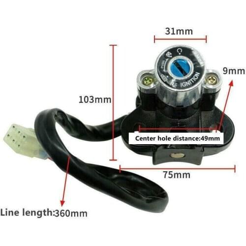 Universal Ignition Switch 2*keys : Aluminium Alloy Modified Motorcycle