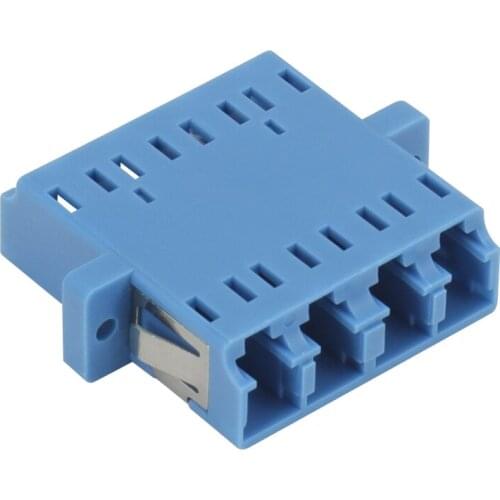 YOUYSI 50Pcs/lot,LC/UPC Singlemode Quad Fiber Optical Adapter,LC/UPC SM Quad Flange Fiber Optic Coupler Connector
