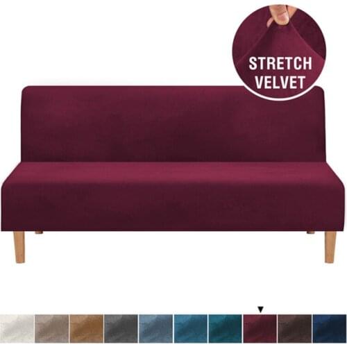 Winter Plush Sofa Bed Cover Velvet Thick All-inclusive Slipcover Sofa Without Armrest Sofa Cover Capa De Sofa