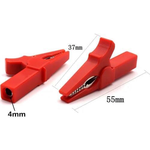 2PCS Battery Test Clip 55MM HV Alligator Clip For Banana Plug 4mm Multimeter Pen Cable Probes Crocodile Clip Battery Car Auto