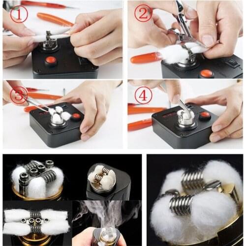 20pcs Prebuilt Wire Coil Threads Organic Vape Cotton Strips Shoelace for Ecigarette RTA RDA RBA Atomizer