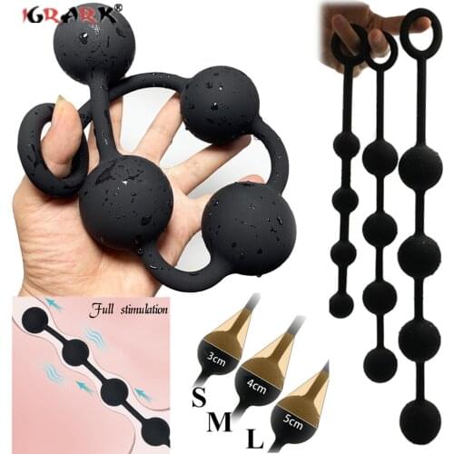 Anal Plug Buttplug Silicone Anal Beads Pull Ring Balls Sex Toys for Adults Men Gay Play Erotic Product Vagina Dilator Sexshop 18